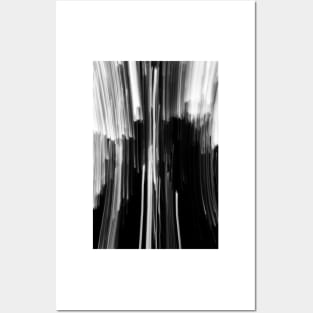 Black and white streaks from camera effects. Posters and Art